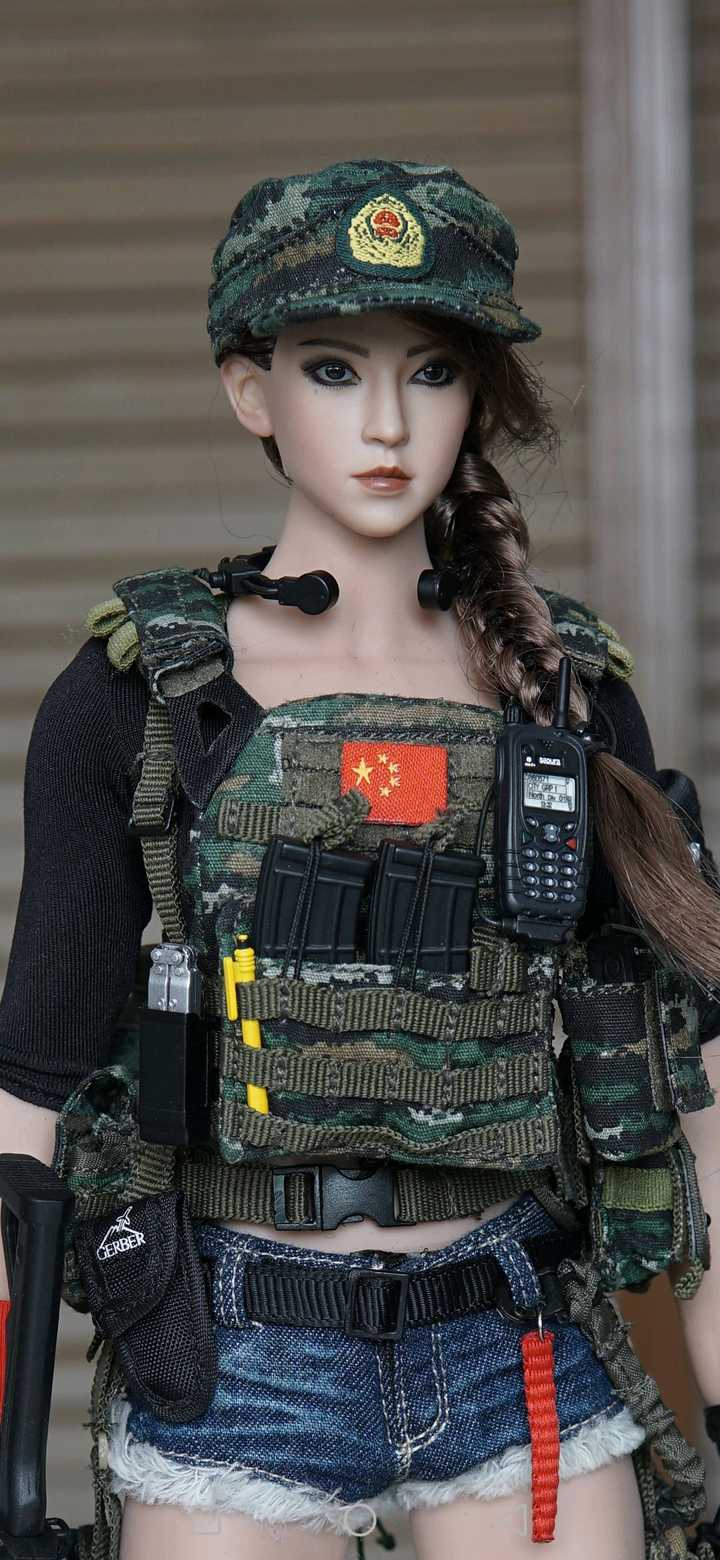 Custom 1/6th Female Soldier Clothes-Luoyan Model for 12" Phicen Big Middle Bust 