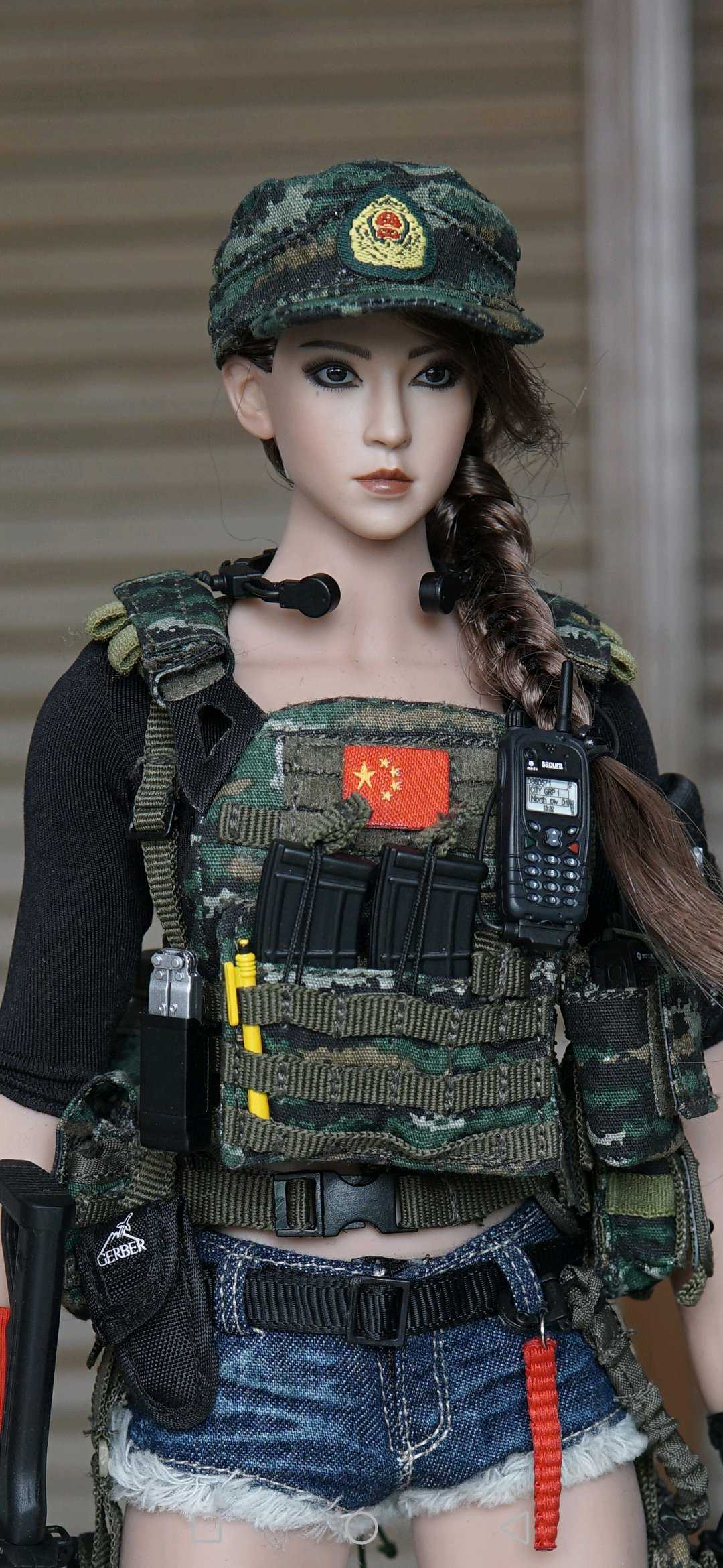 Chinese Female Soldier 1/6 Scale Figure DIY