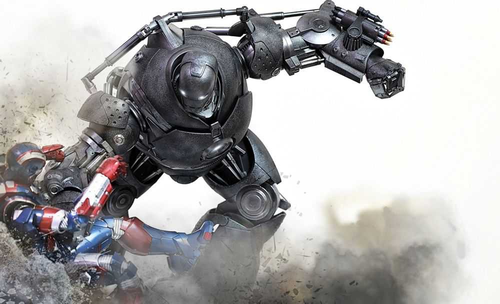 Hot Toys Iron Man 3 Iron Patriot Figround